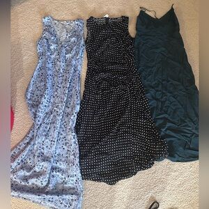 Madewell Women's Maxi Dresses - Blue Floral, Black Polka Dot, Green